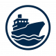 logo de bateau minimaliste