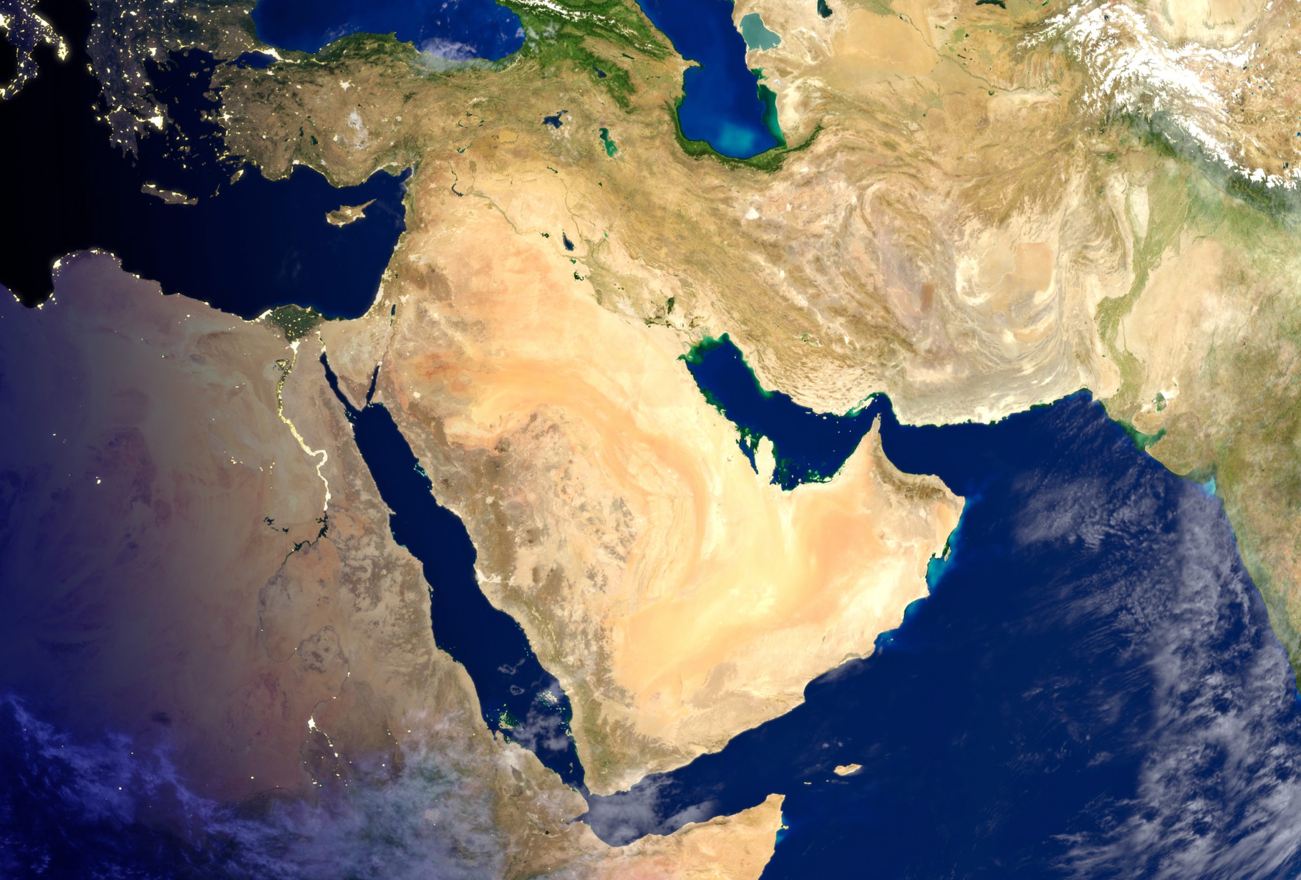 planet earth at night & day (europe and asia)